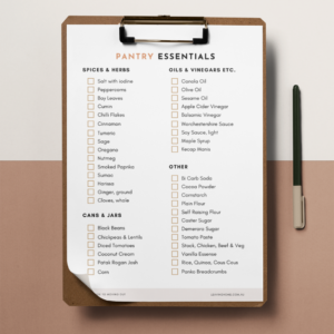 Pantry Essentials Checklist