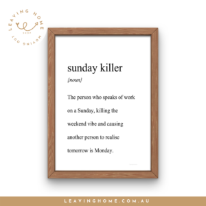 sunday killer dictionary definition